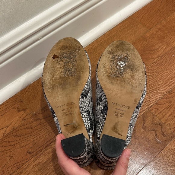 Vince | Snakeskin Vero Cuoio Leather Mules - Picture 4 of 7